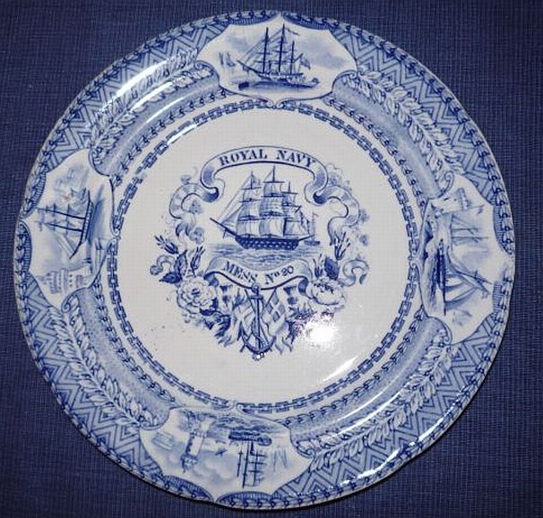 british royal navy mess plate no 20