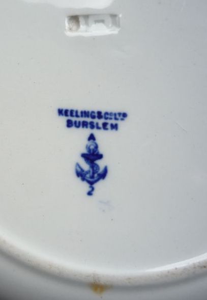 post-1907 Keelings and Co Ltd 1916 Admiralty Dinner Plate Blue Insignia