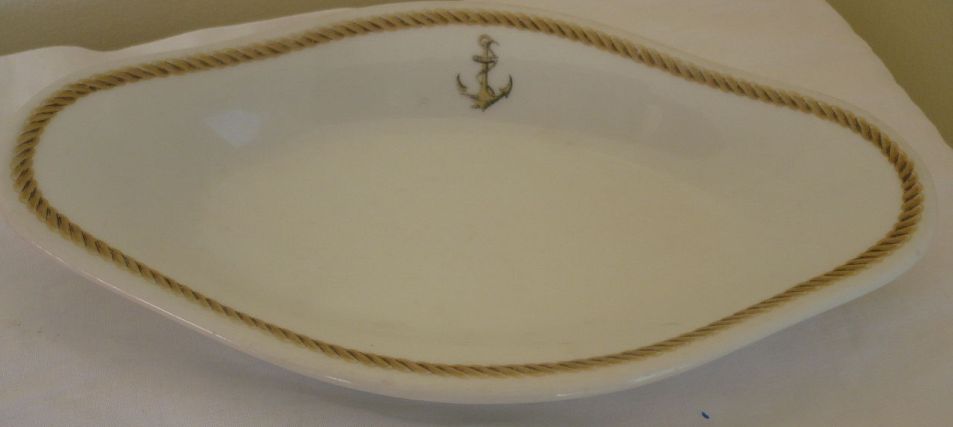french navy oblong serving dish for wardroom officers mess