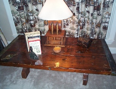 liberty ship wooden hatch cover coffee table
