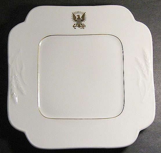 candy dish receiving plate dated 1896