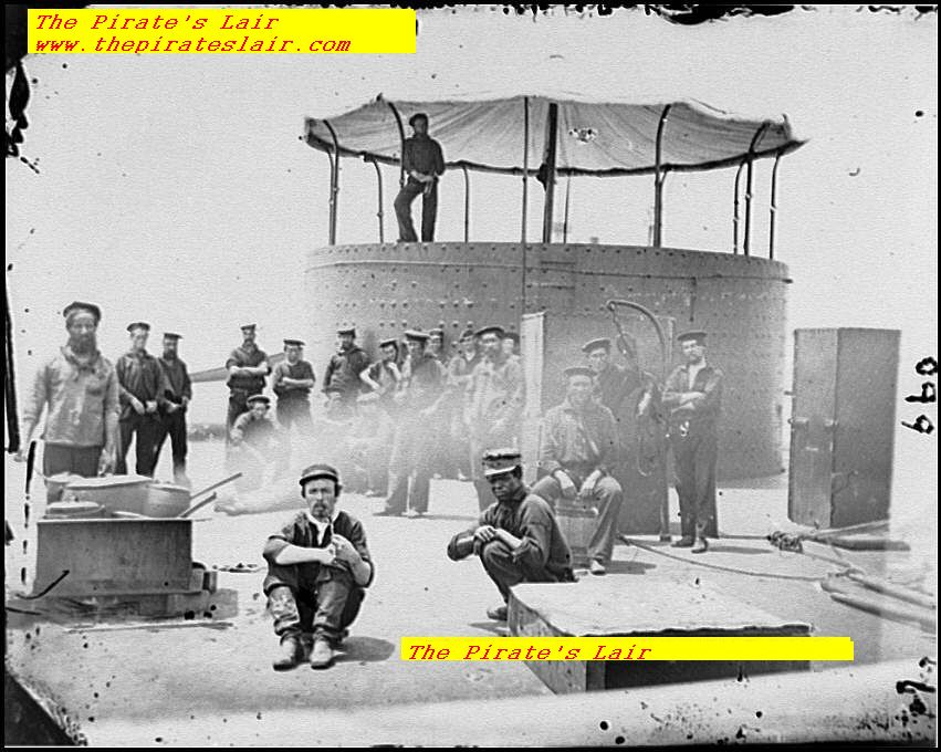 USS Monitor, Preparing Meals and Cooking on Deck - #002