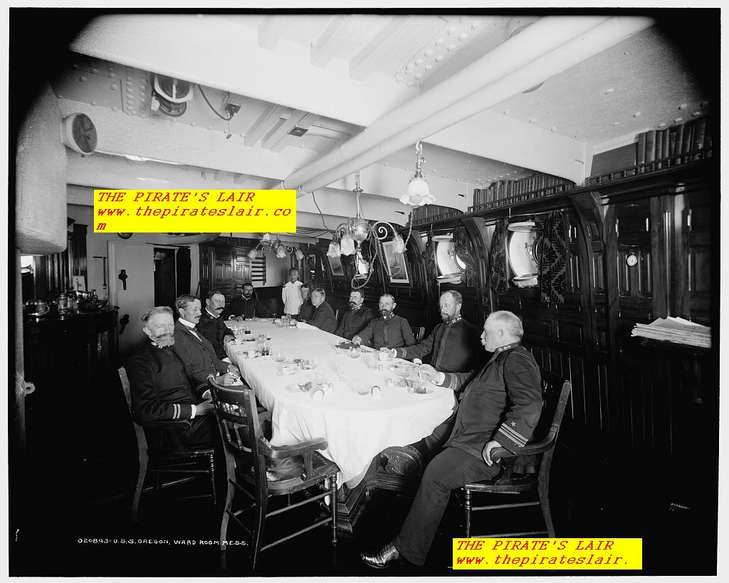 1896-1901 USS Oregon Wardroom Officers Mess - #027