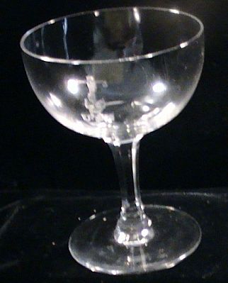 US Navy Cut Crystal Champagne Glass usn monogram