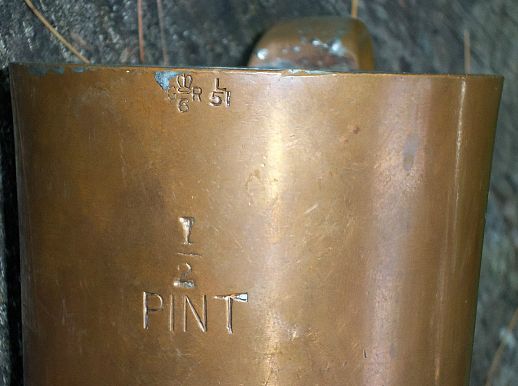 british royal navy rum cup 1/2 pint GRV mid 20th century