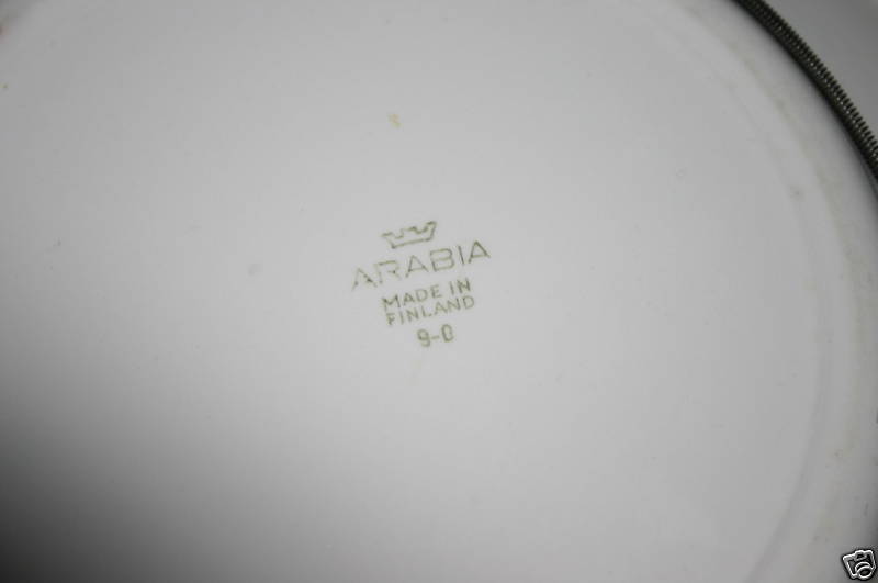finnish navy dinner plate, marinem or merivoimat backstamp 