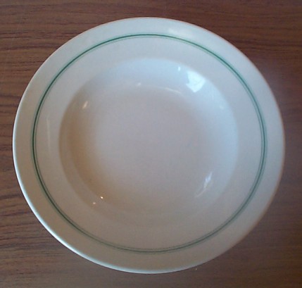kriegsmarine white bowl with green stripes 