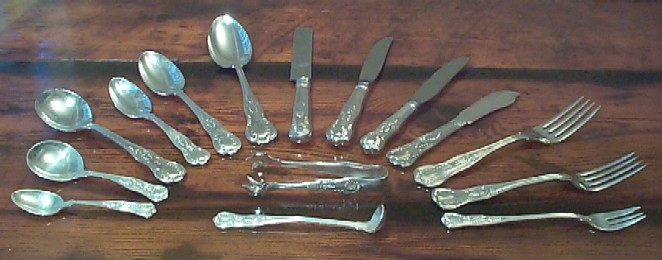 Stunning WWII US Navy Kings Design Silverware with Engraved Fouled Anchor, Perfect Navy Promotion Gift