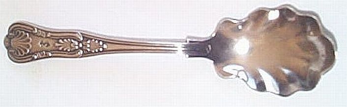 US Navy Silverware Kings Design Scalloped Spoon