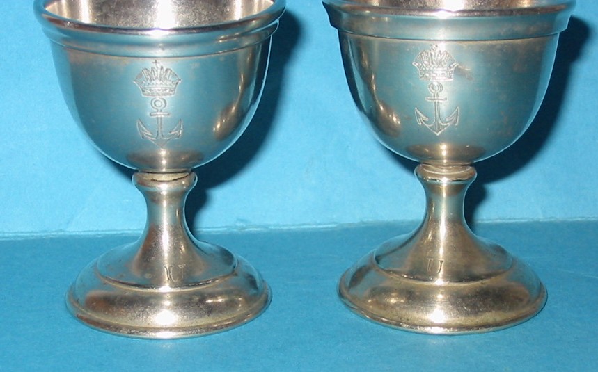 Imperial italian navy silverplated egg cup ca 1918 