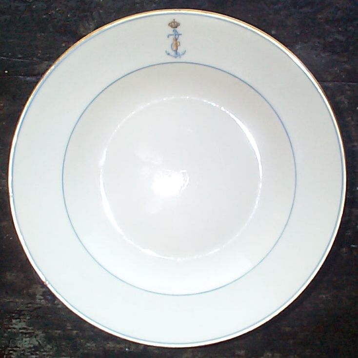 italian navy dinner soup officer's wardroom china dated 1939