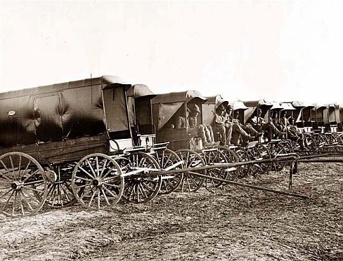 photo of union army civil war ambulance wagon - Rucker