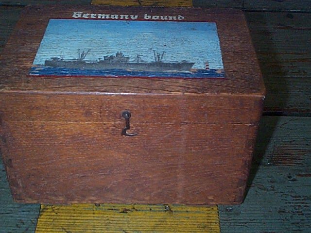 ditty box used by a us navy merchant marine WWII Liberty Ship sailor