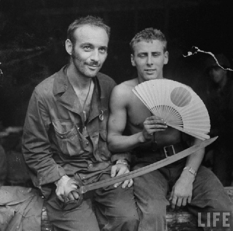 US Marine with Captured M1898 Klewang but not cut down