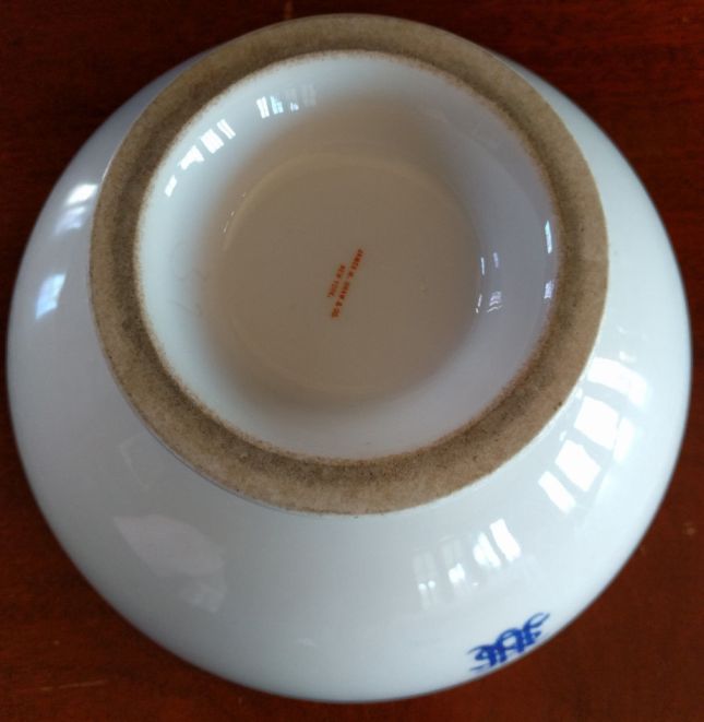 US Navy Serving Bowl with Footed Bottom