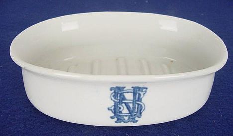 porcelain or ceramic usn soap dish, called hygieneware