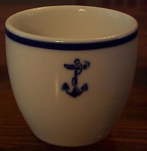 New Anchor Topmark on Demitasse Cup ca 1940 - 1960
