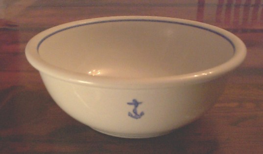 us navy large serving bowl, anchor