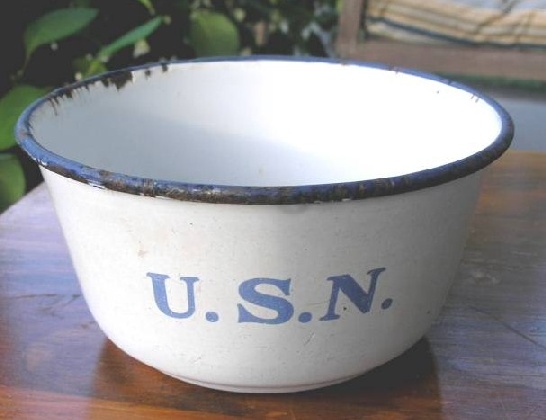 US Navy Enlisted Porcelain bowl ca late 1860's to early 1890